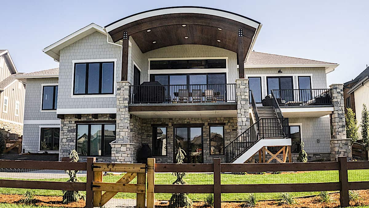 Rear View of this 2-Bedroom,2775 Sq Ft Plan -161-1136