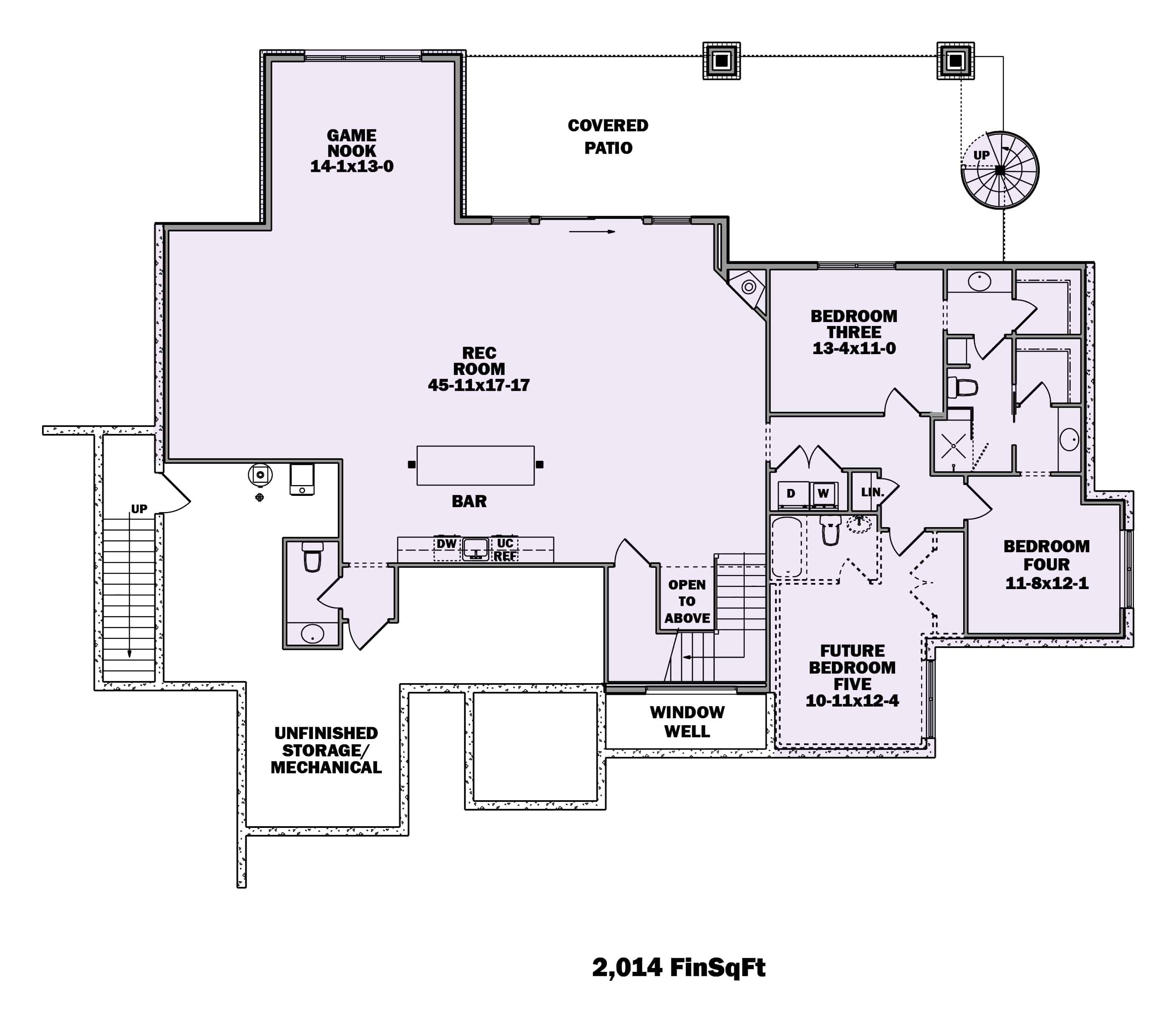 Basement of Ranch Plan #161-1143