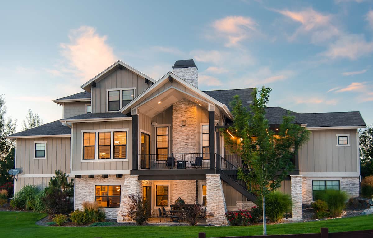 Rear View of this 4-Bedroom,3338 Sq Ft Plan -161-1144