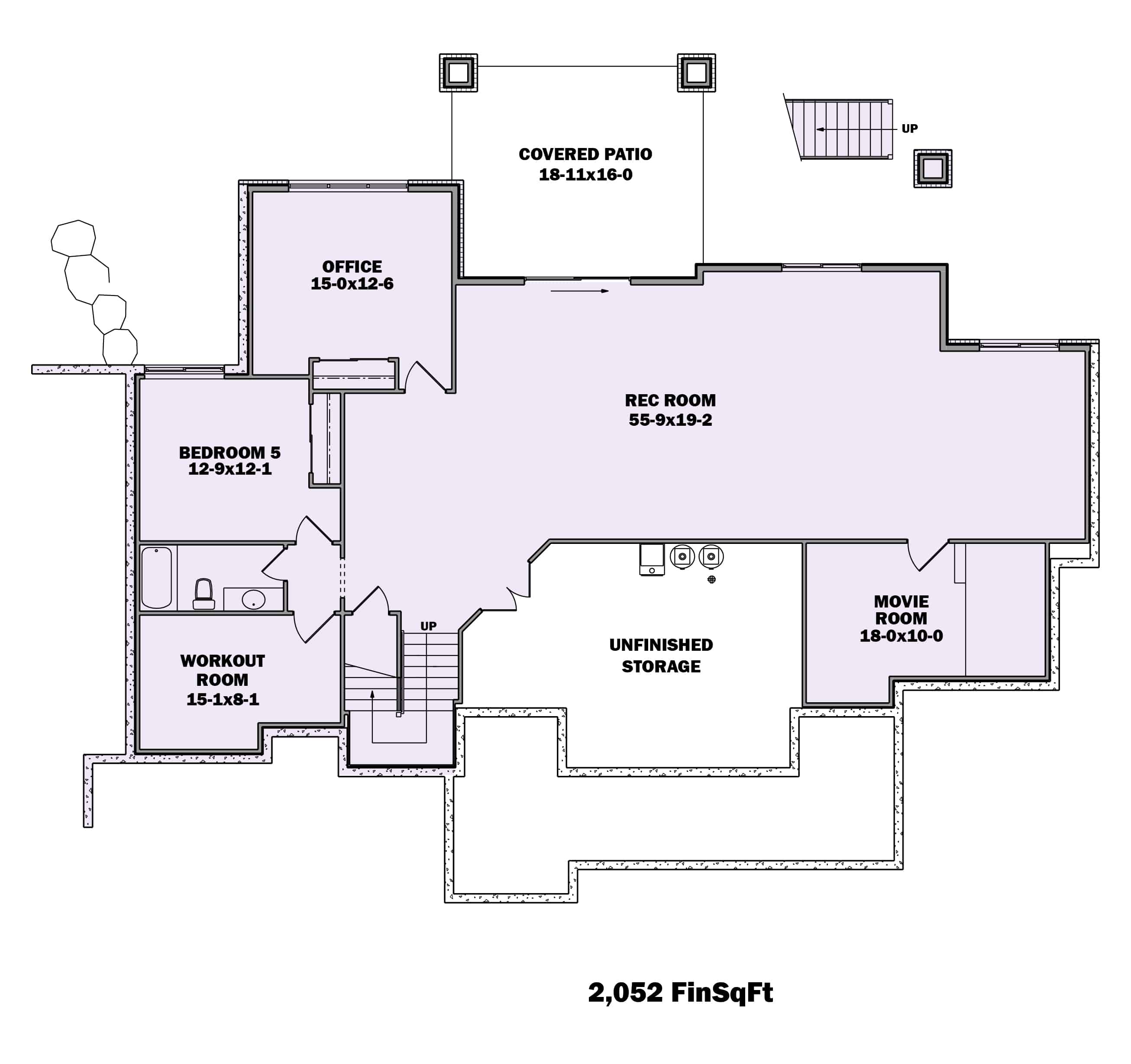 Basement of Contemporary Plan #161-1145