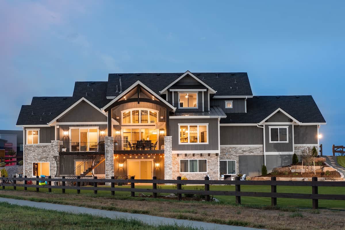 Rear View of this 4-Bedroom,3907 Sq Ft Plan -161-1145