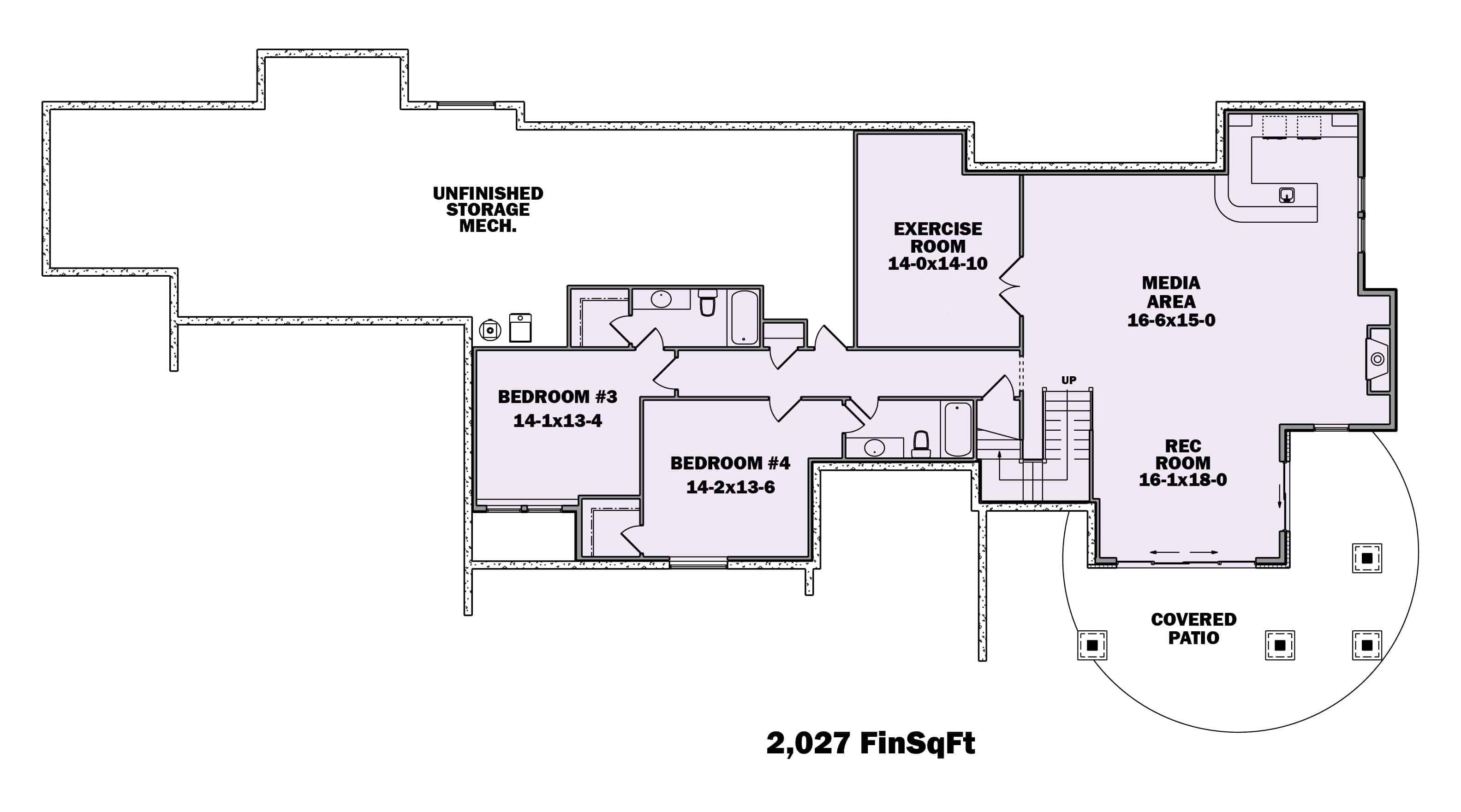 Basement of Ranch Plan #161-1146