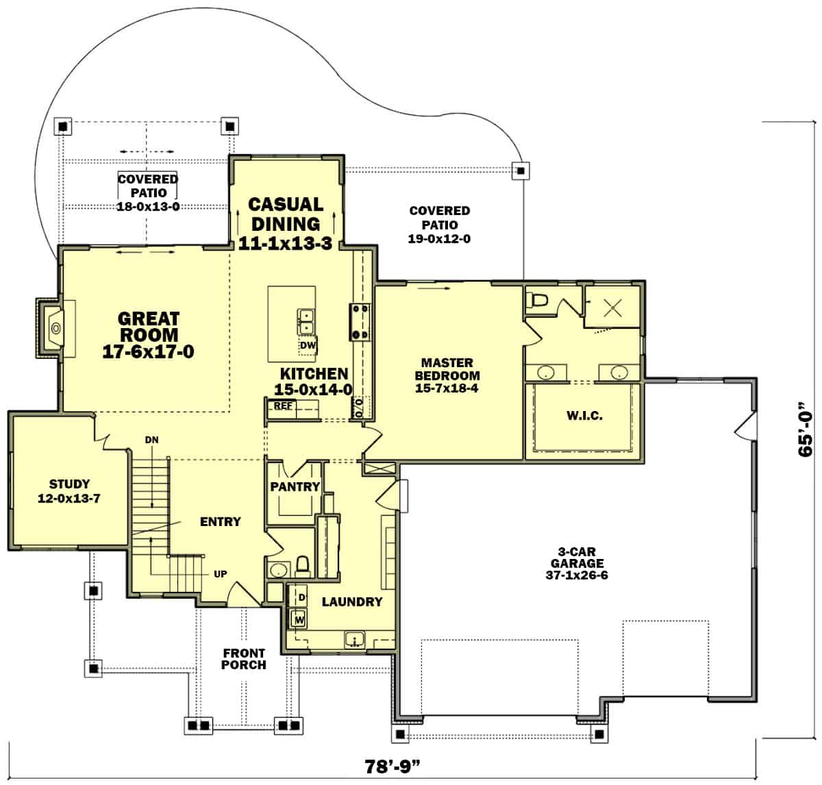 Main Level of Southern Plan #161-1151