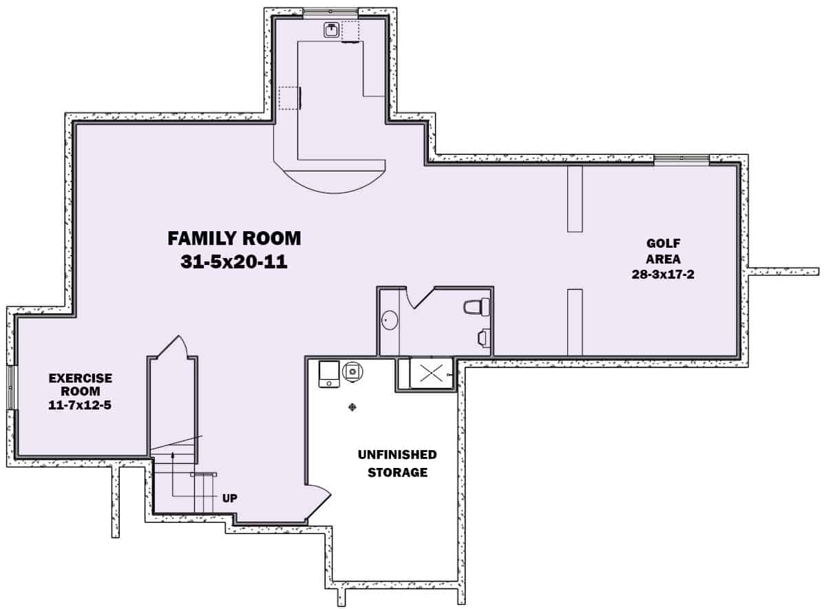 Basement of Southern Plan #161-1151