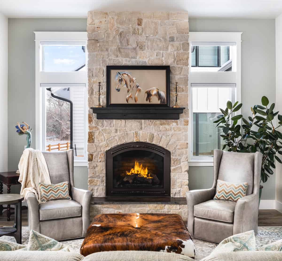 Great Room: Fireplace of this 4-Bedroom,3874 Sq Ft Plan -161-1153