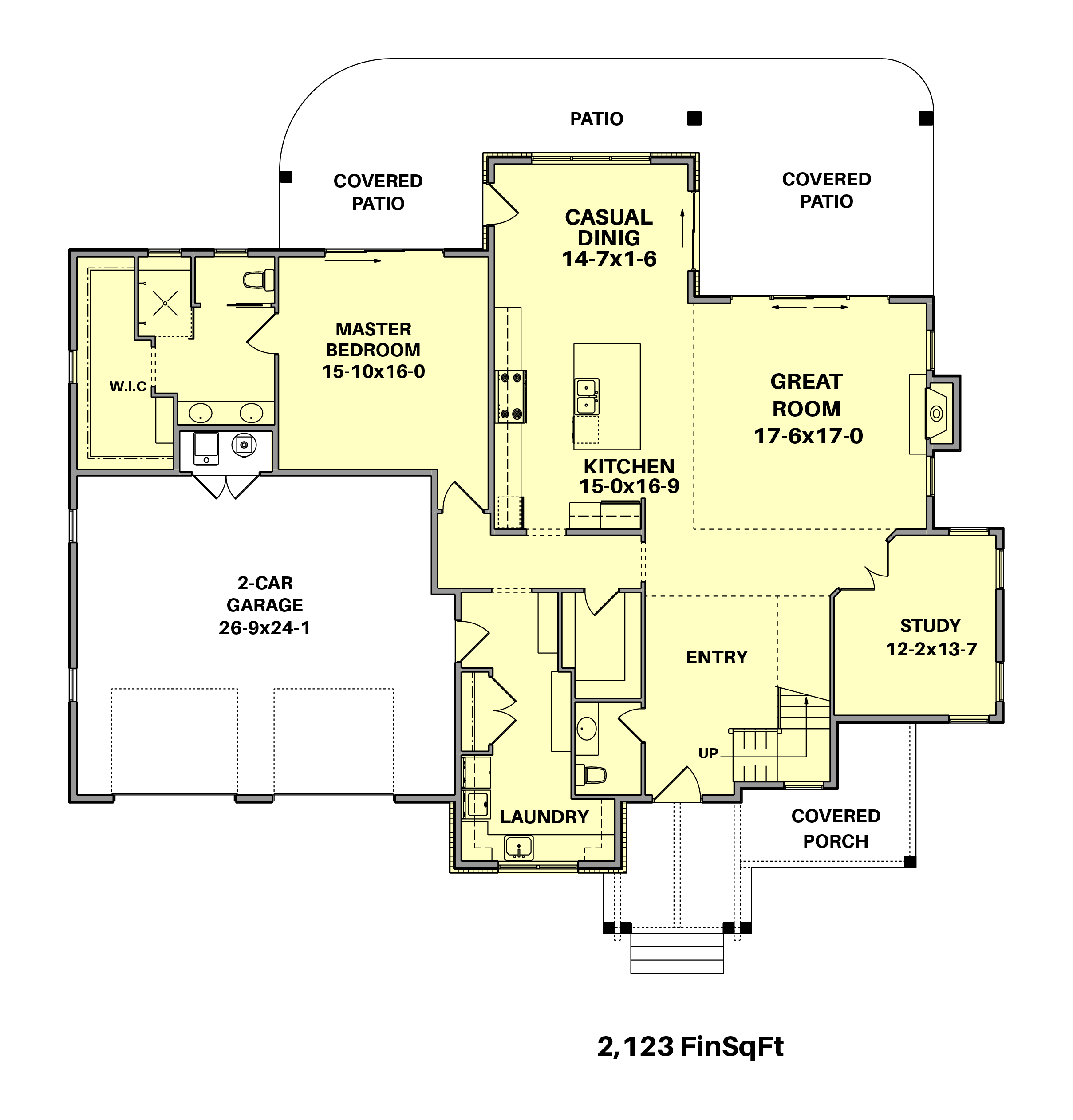 Main Level of Luxury Plan #161-1153