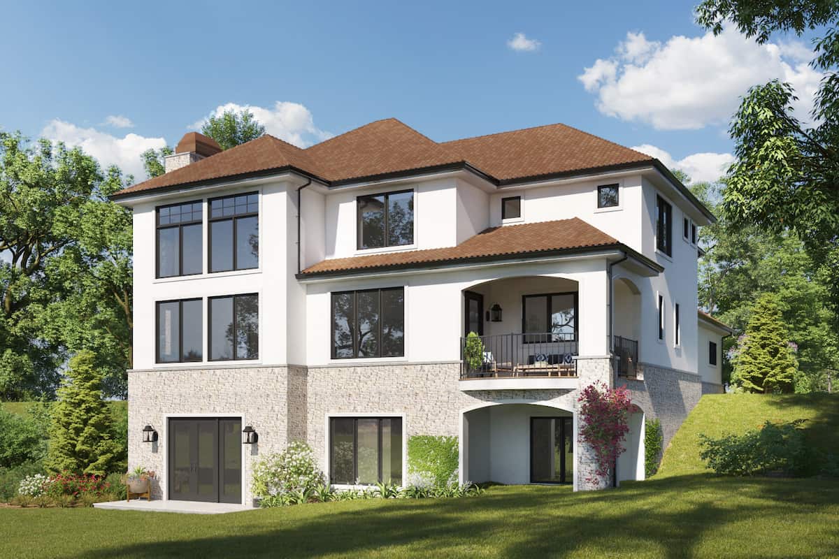 Rear View of this 3-Bedroom, 3389 Sq Ft Plan - 161-1156