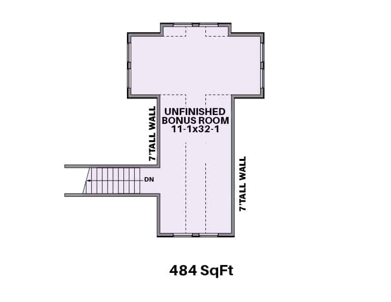 Bonus Room of Ranch Plan #161-1157