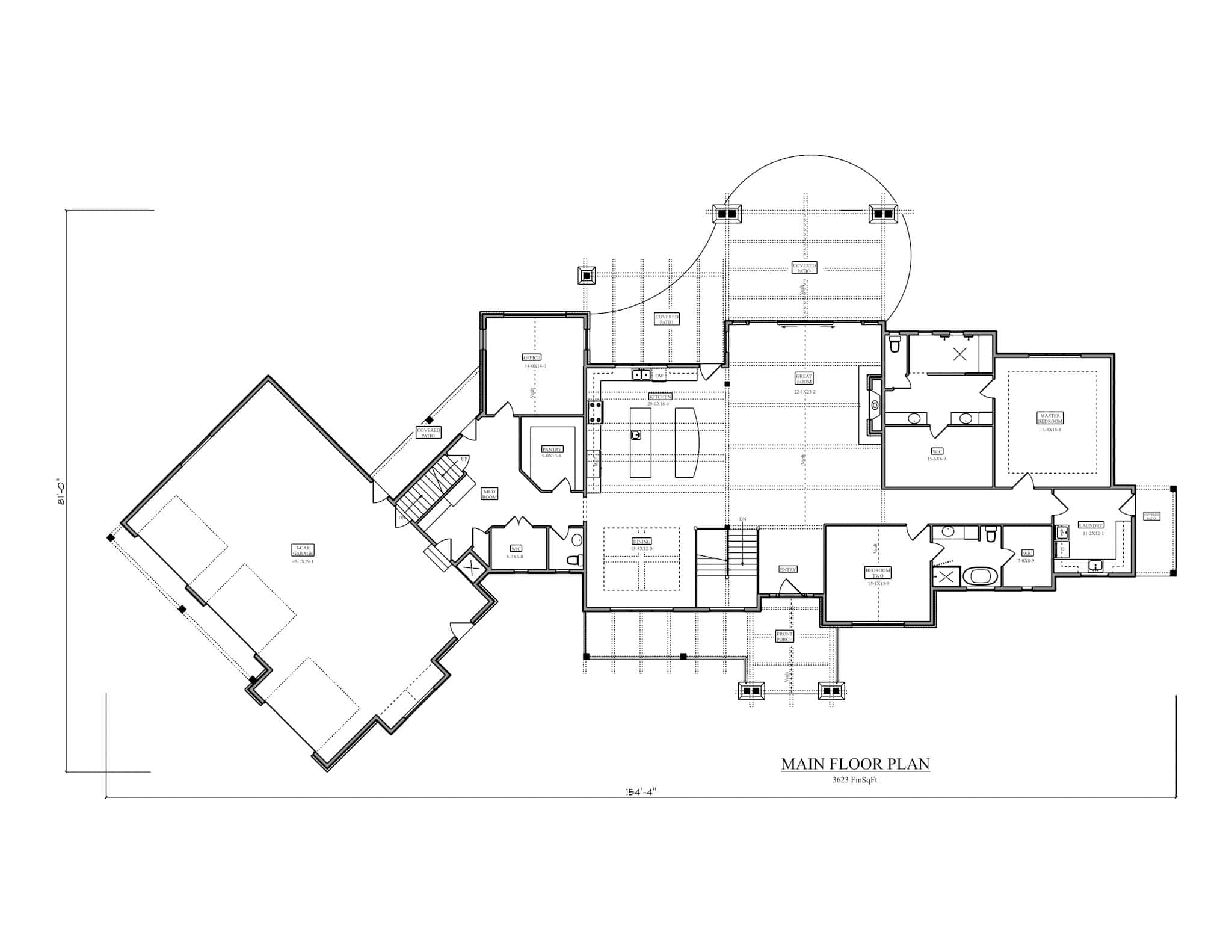 Main Level of Luxury Plan #161-1160