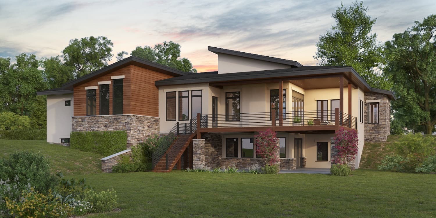 Rear View of this 2-Bedroom, 3812 Sq Ft Plan - 161-1162