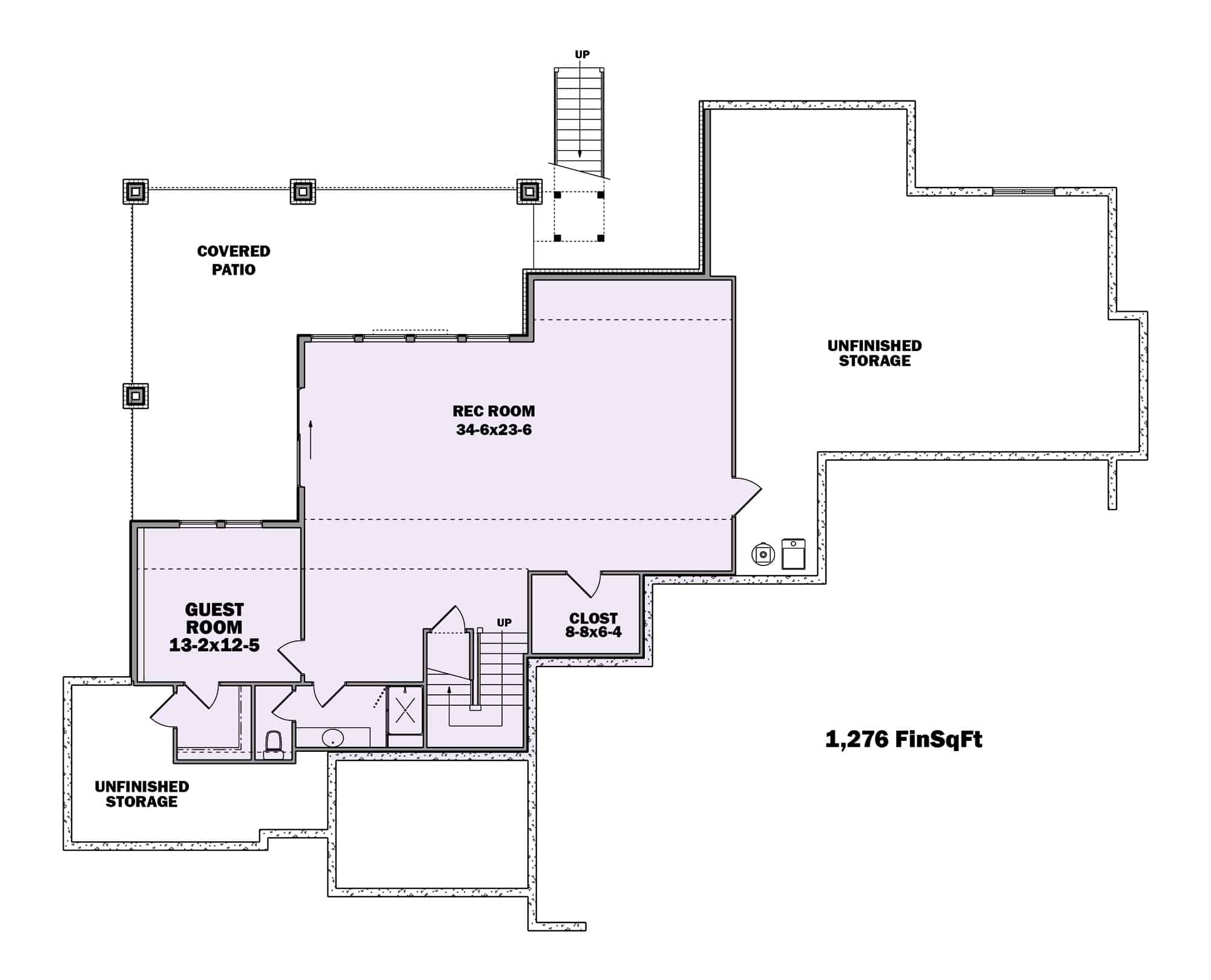 Basement of Contemporary Plan #161-1162