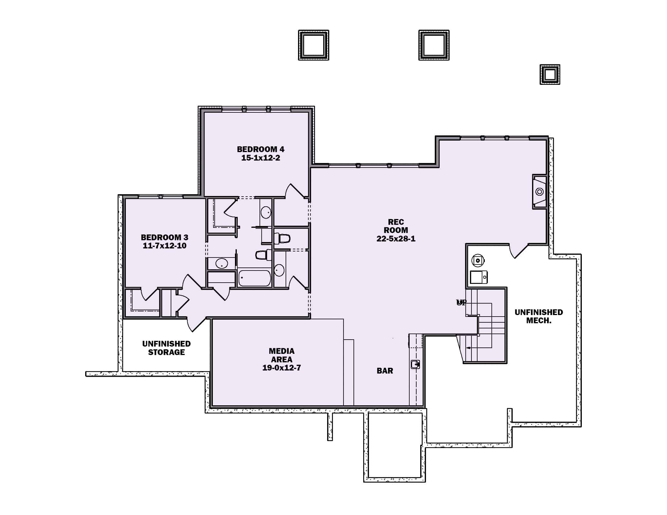 Basement of Prairie Plan #161-1172