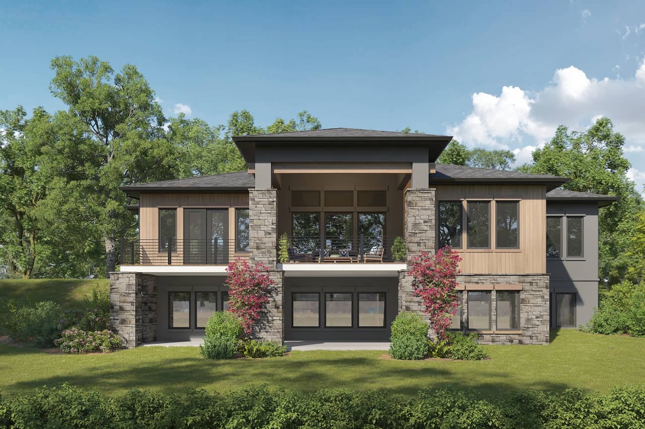 Rear View of this 2-Bedroom,2549 Sq Ft Plan -161-1172