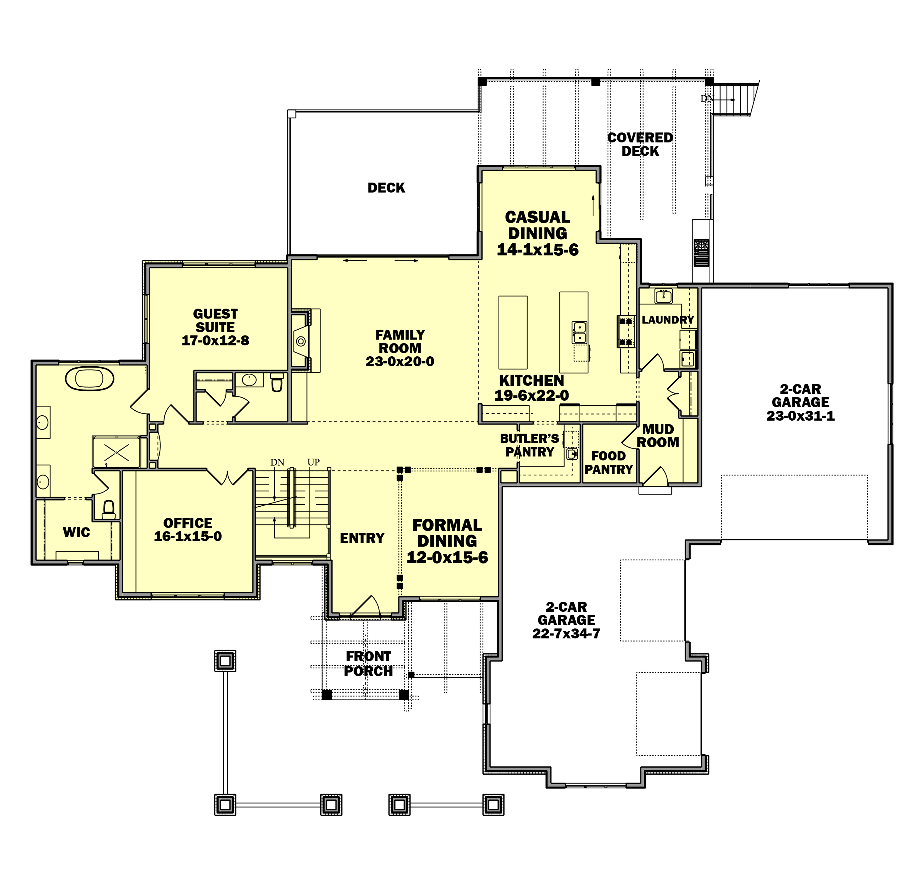 Main Level of Luxury Plan #161-1177