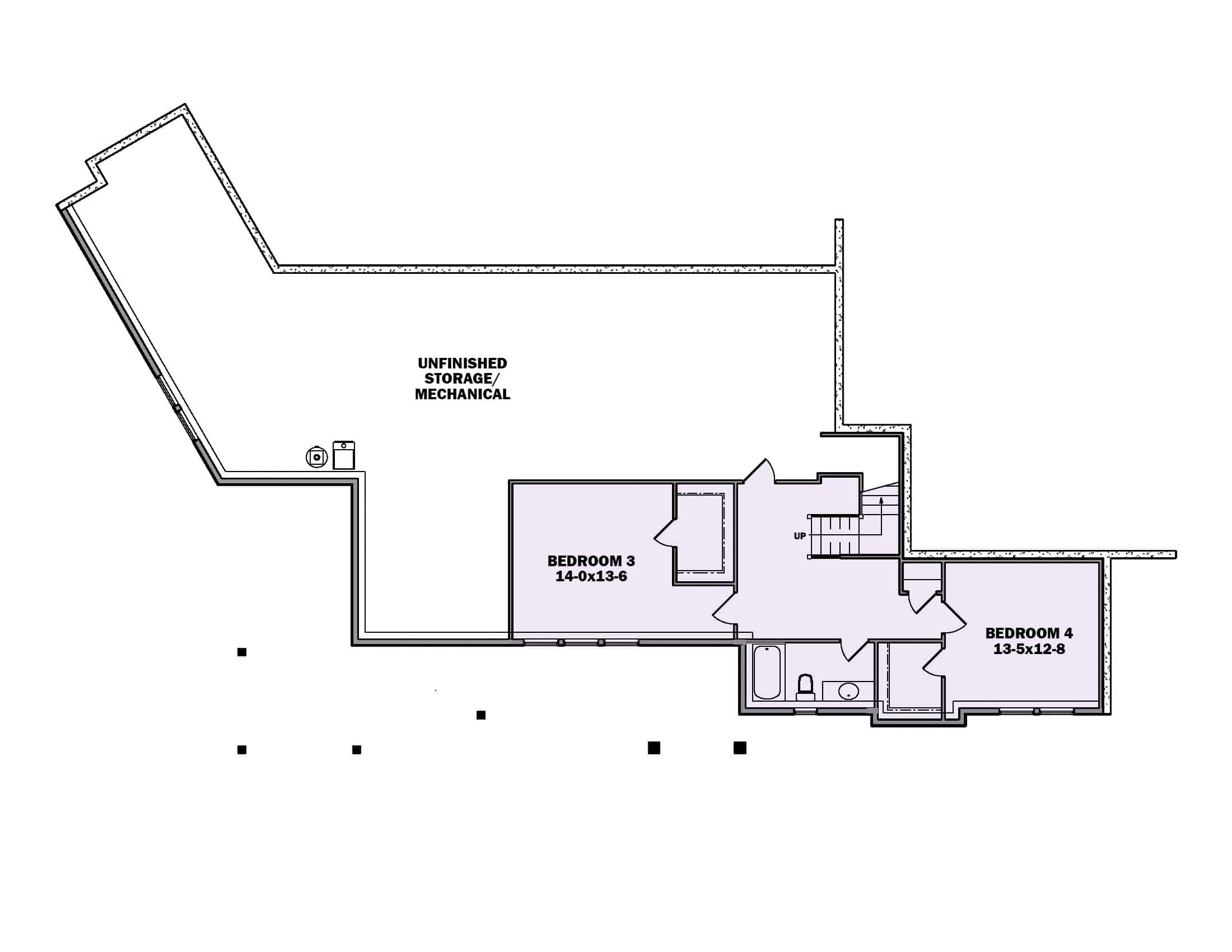 Basement of Luxury Plan #161-1179
