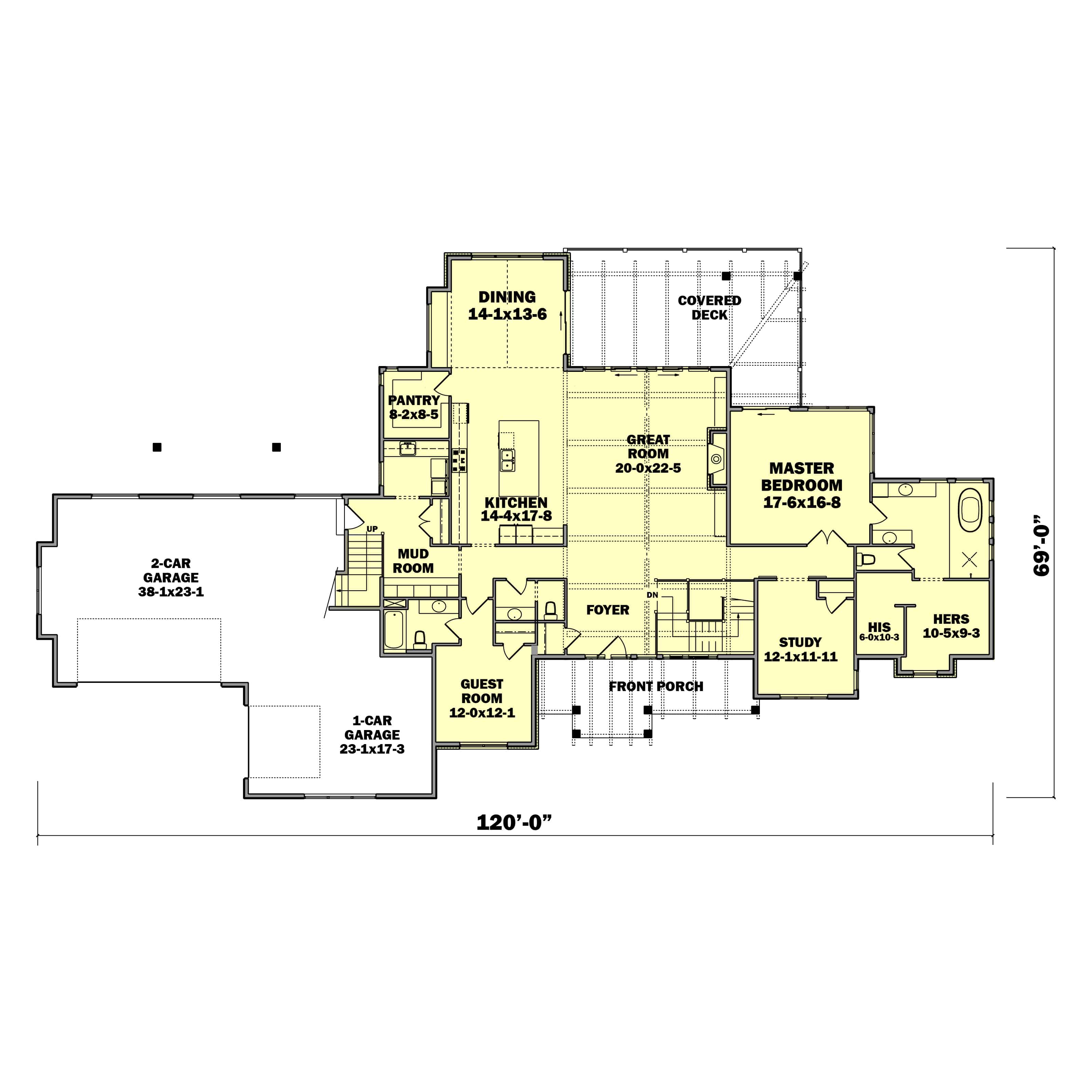 Main Level of Luxury Plan #161-1180