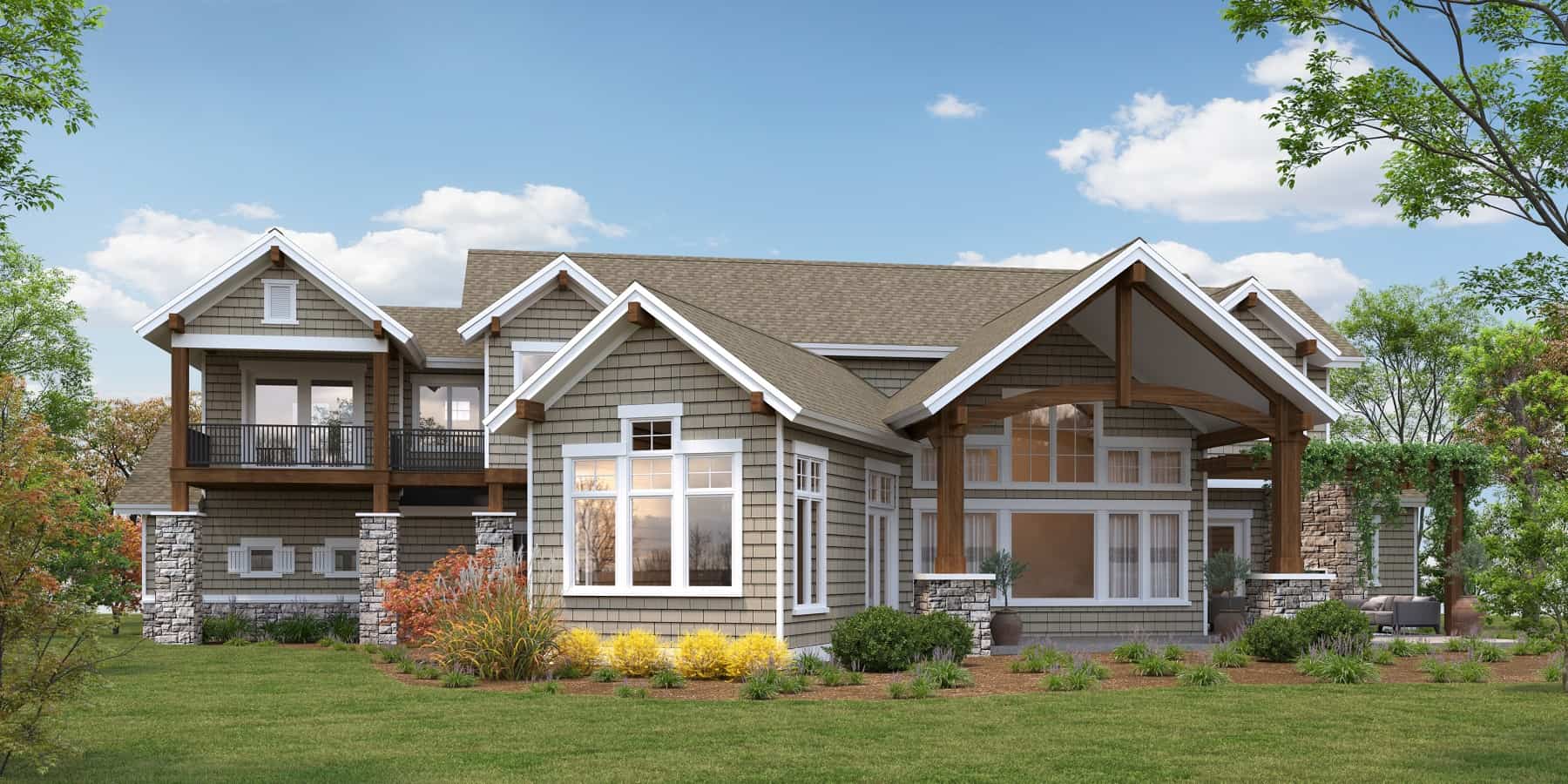 Rear View of this 4-Bedroom,4235 Sq Ft Plan -161-1182