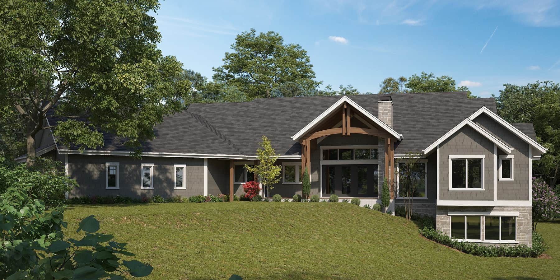 Rear View of this 3-Bedroom,2785 Sq Ft Plan -161-1184