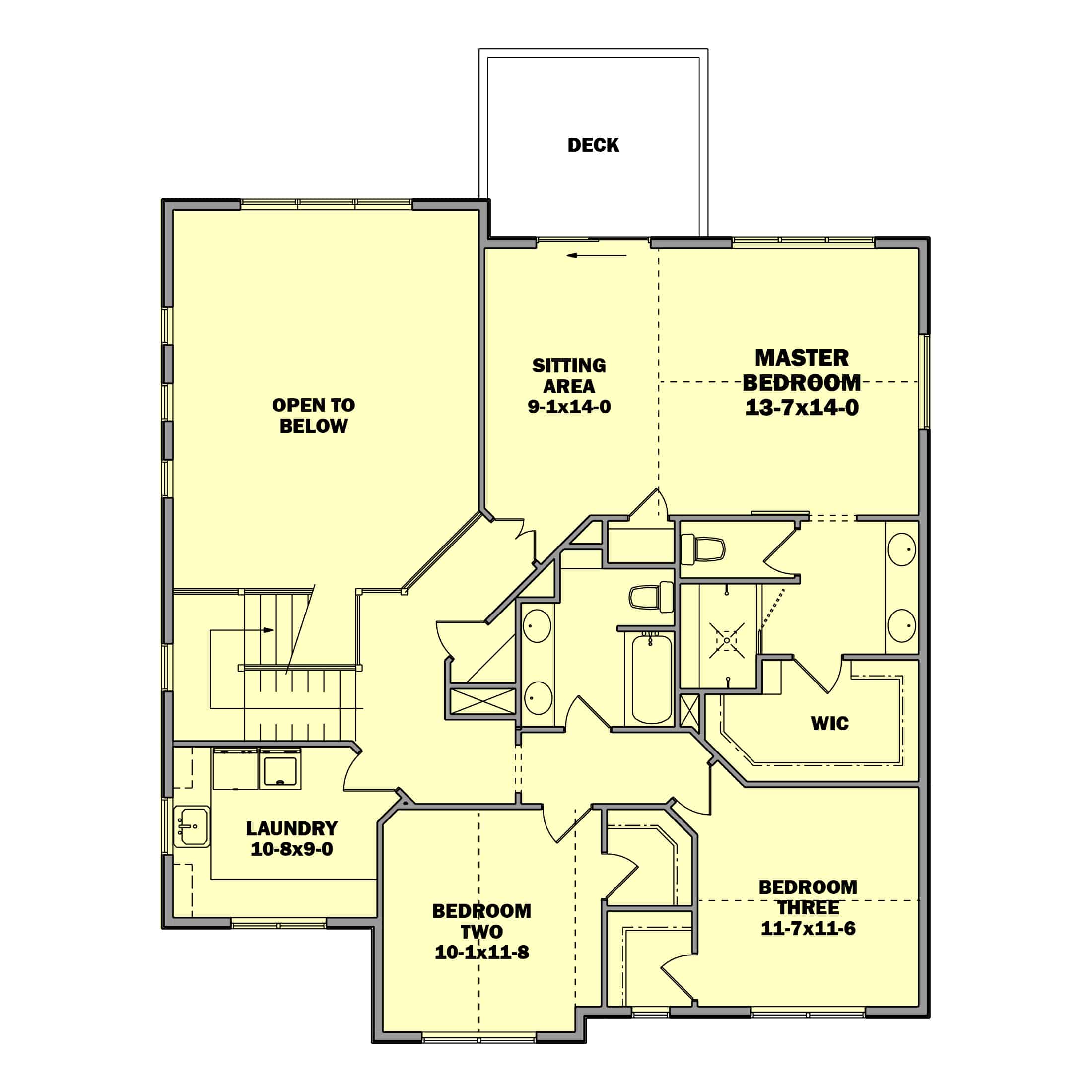 Upper Level of Contemporary Plan #161-1189