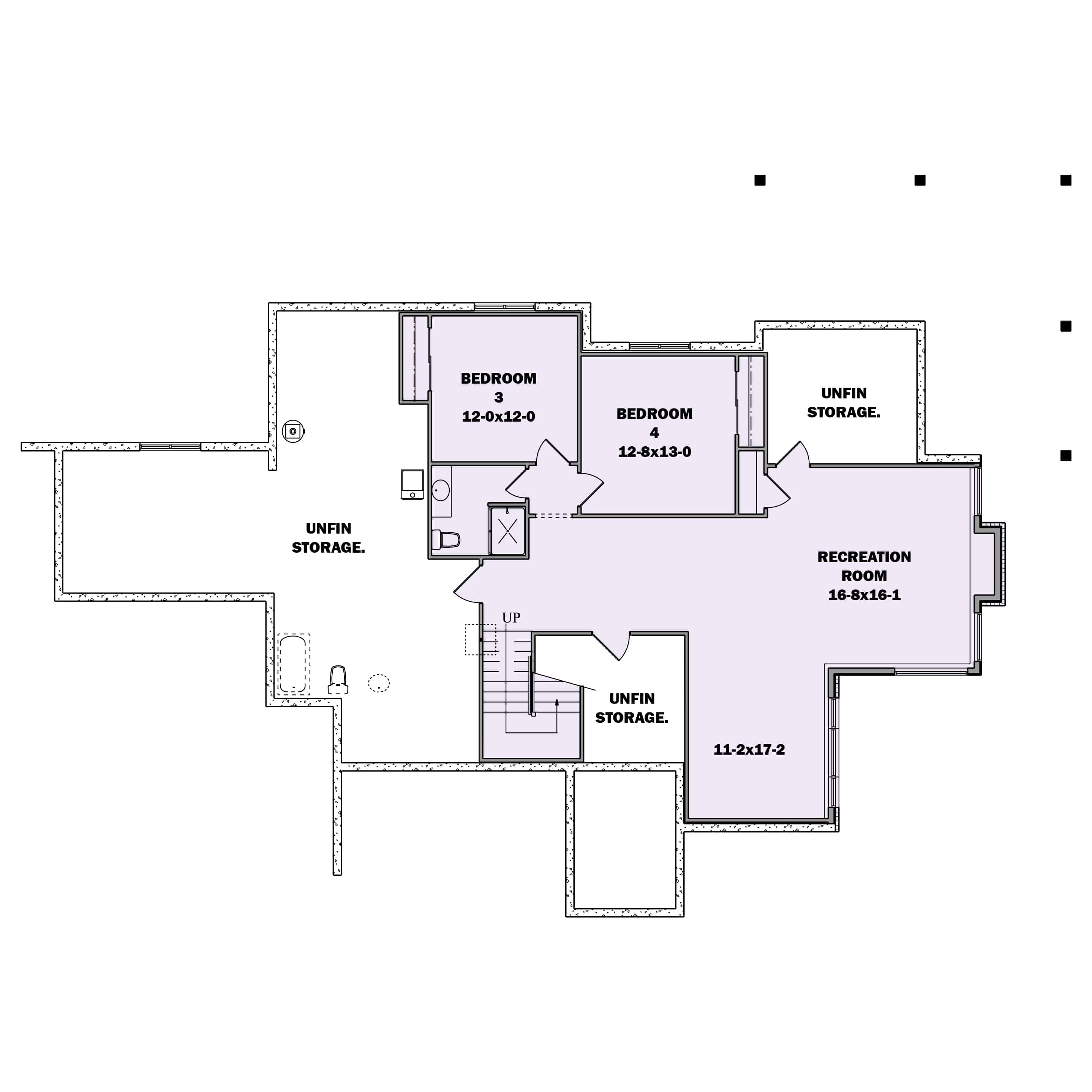 Basement of Contemporary Plan #161-1194