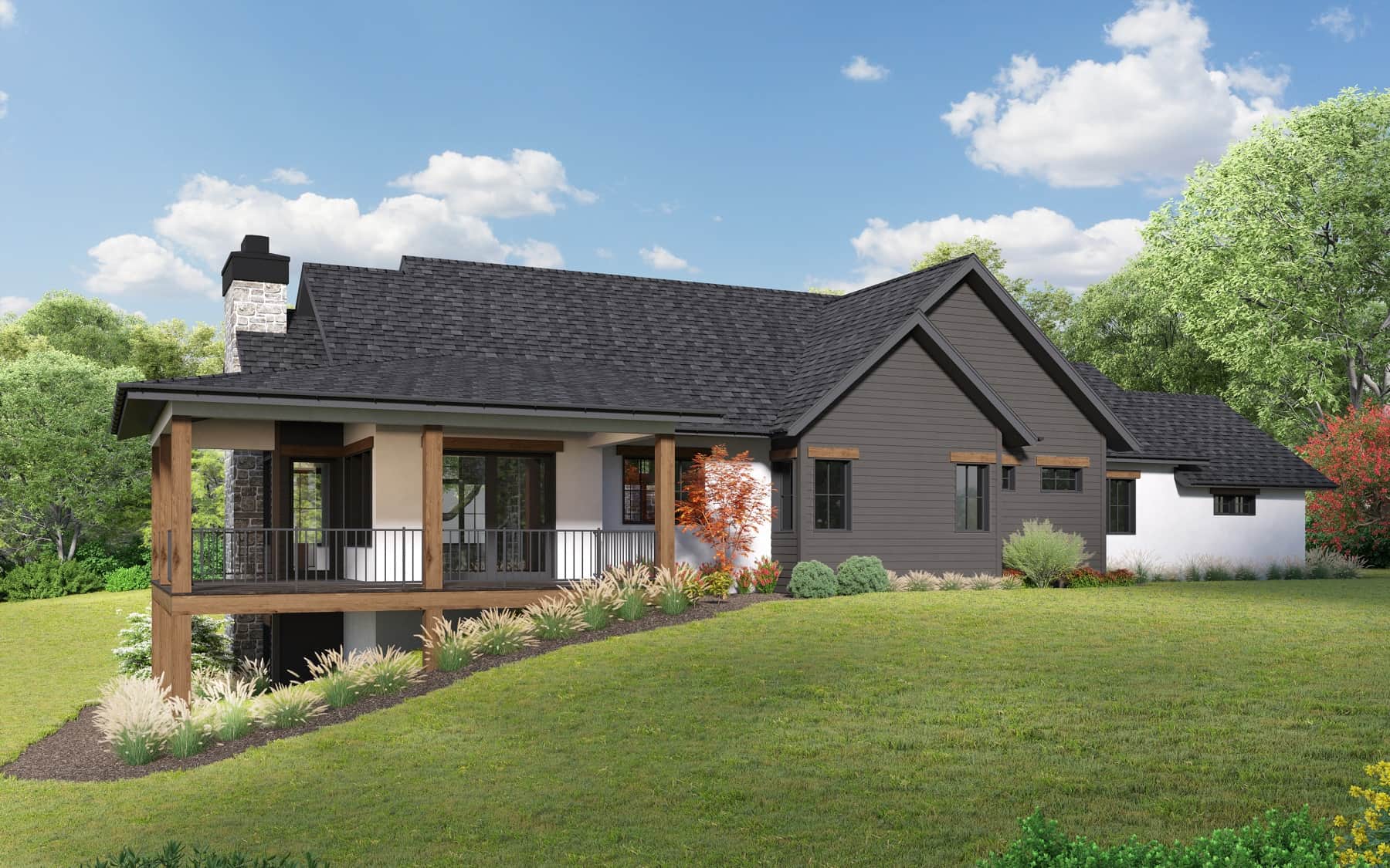 Rear View of this 2-Bedroom,2329 Sq Ft Plan -161-1194
