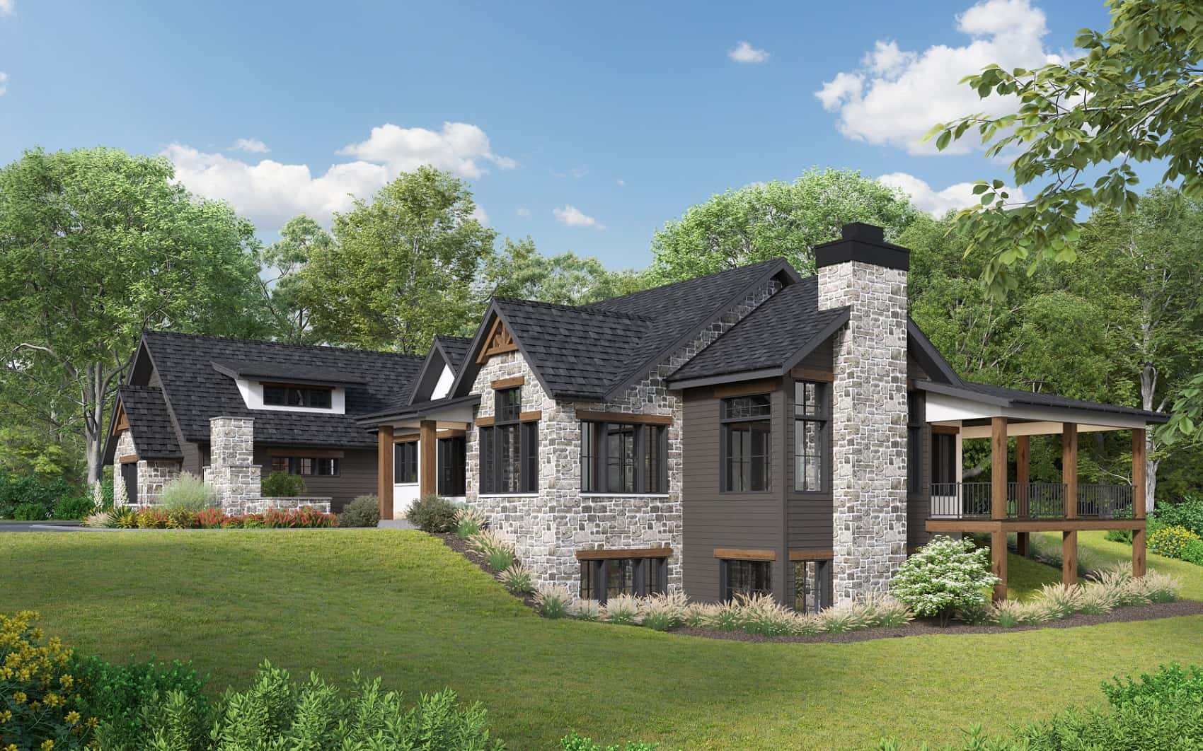 Side View of this 2-Bedroom,2329 Sq Ft Plan -161-1194
