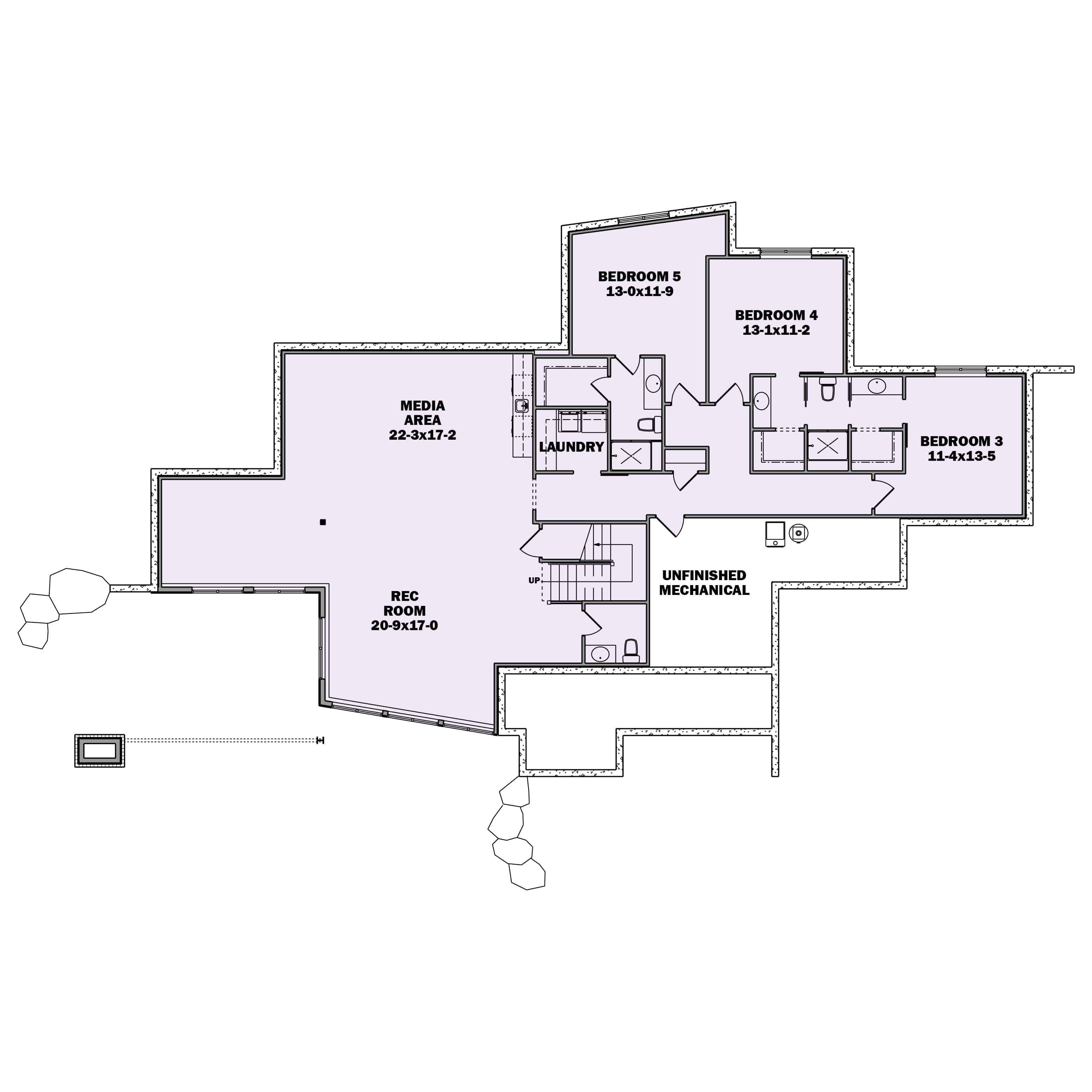 Basement of Modern Plan #161-1196