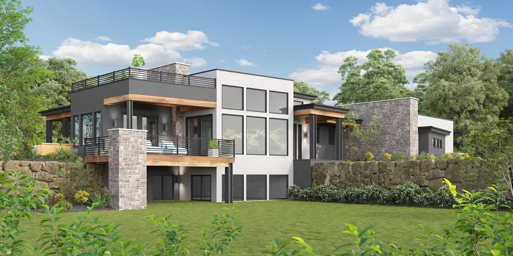 Left Side View of this 2-Bedroom,2563 Sq Ft Plan -161-1196