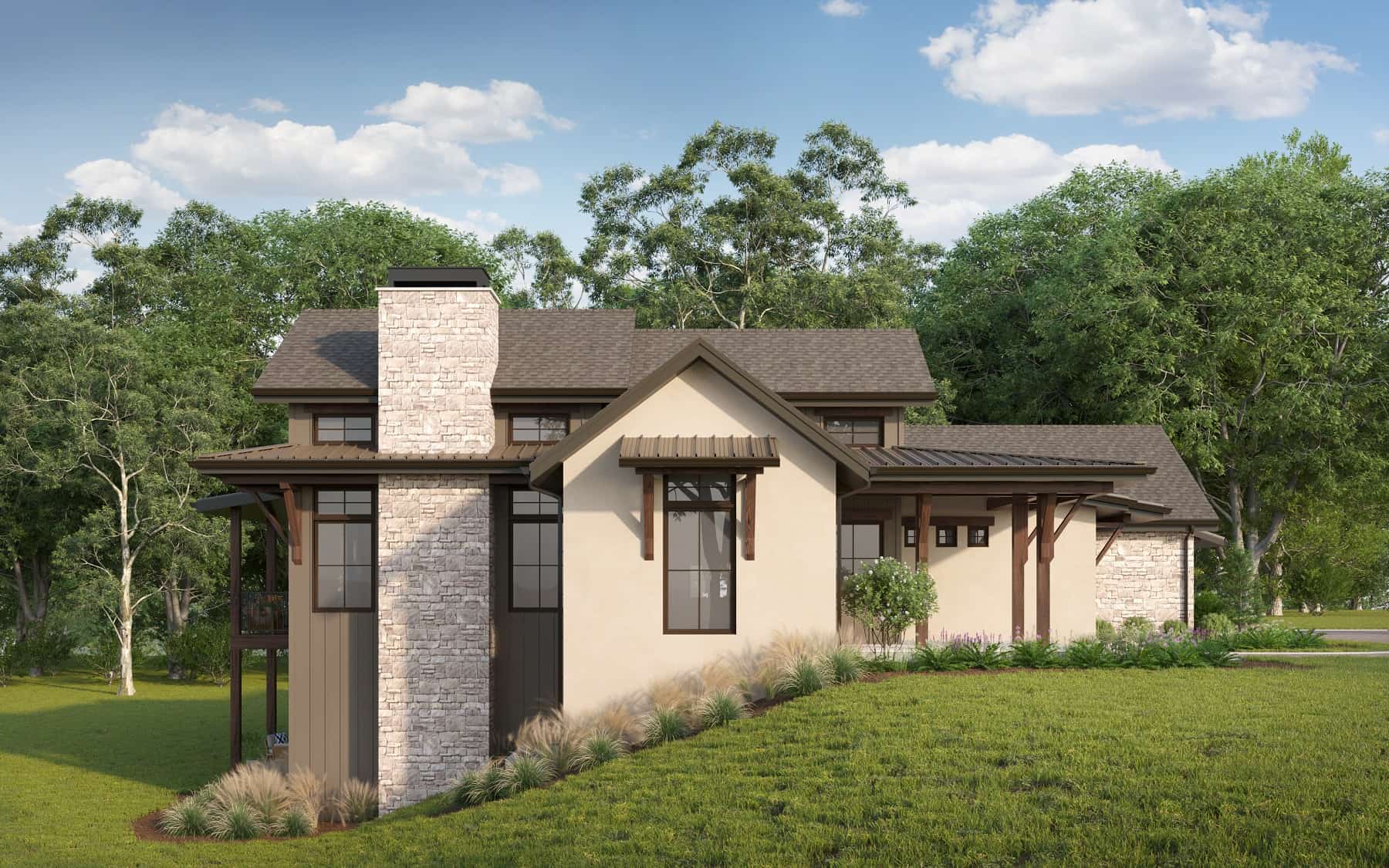 Side View of this 1-Bedroom,2299 Sq Ft Plan -161-1199