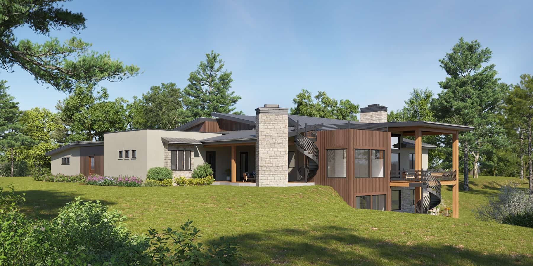 Rear View of this 2-Bedroom,2743 Sq Ft Plan -161-1200