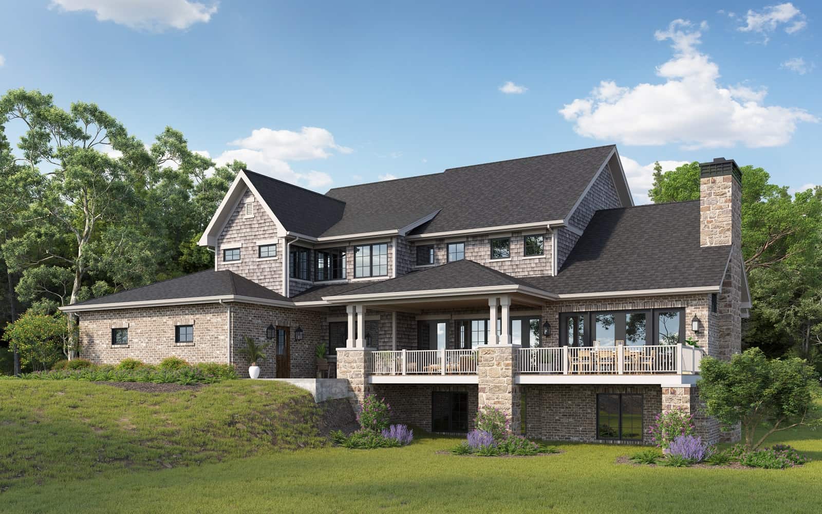 Rear View of this 6-Bedroom,5586 Sq Ft Plan -161-1203