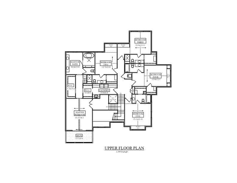 Upper Level of Luxury Plan #161-1203