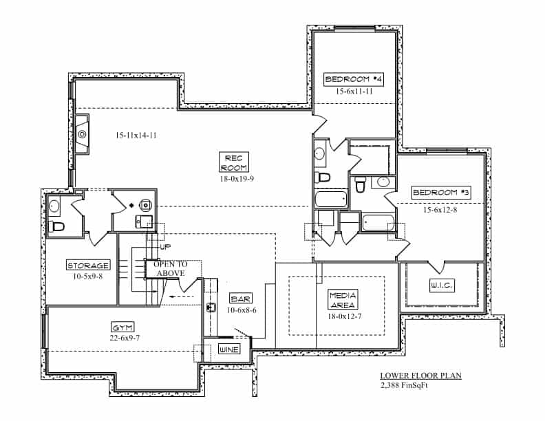 Basement of Contemporary Plan #161-1207