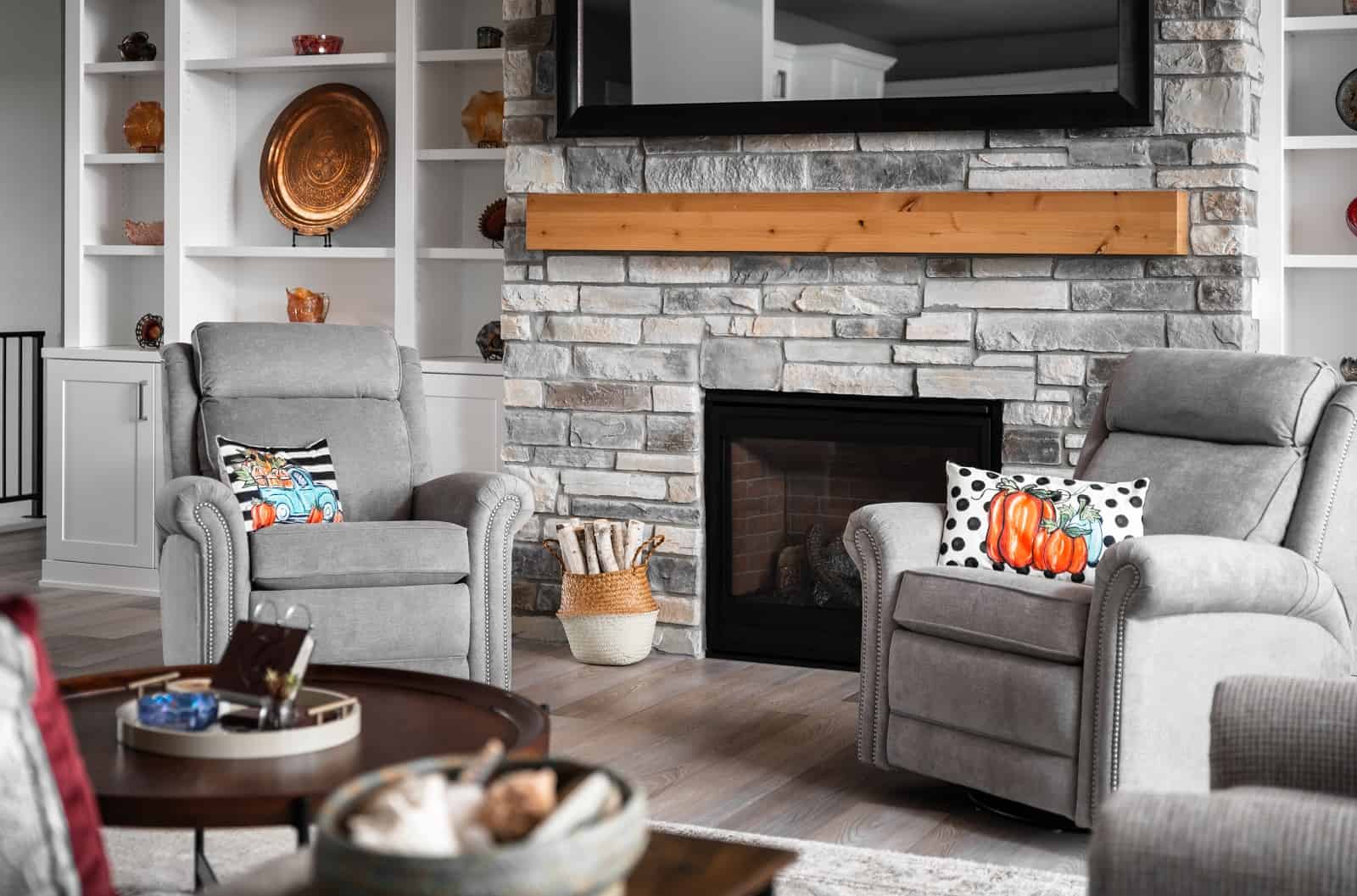 Great Room: Fireplace of this 1-Bedroom,2987 Sq Ft Plan -161-1209
