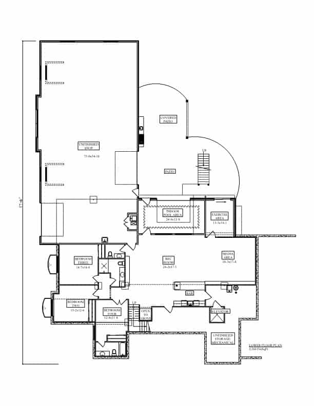 Basement of Contemporary Plan #161-1209