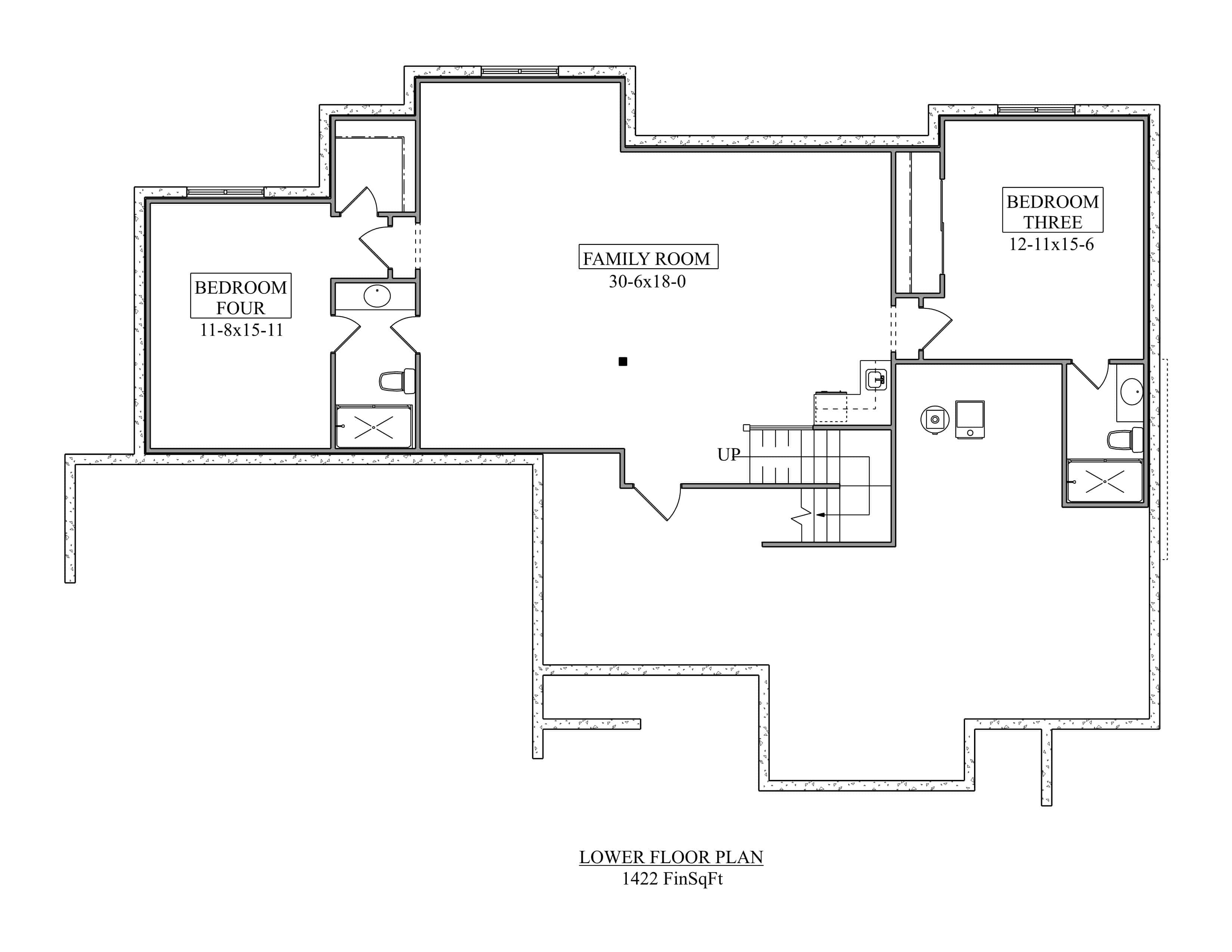 Basement of Contemporary Plan #161-1212