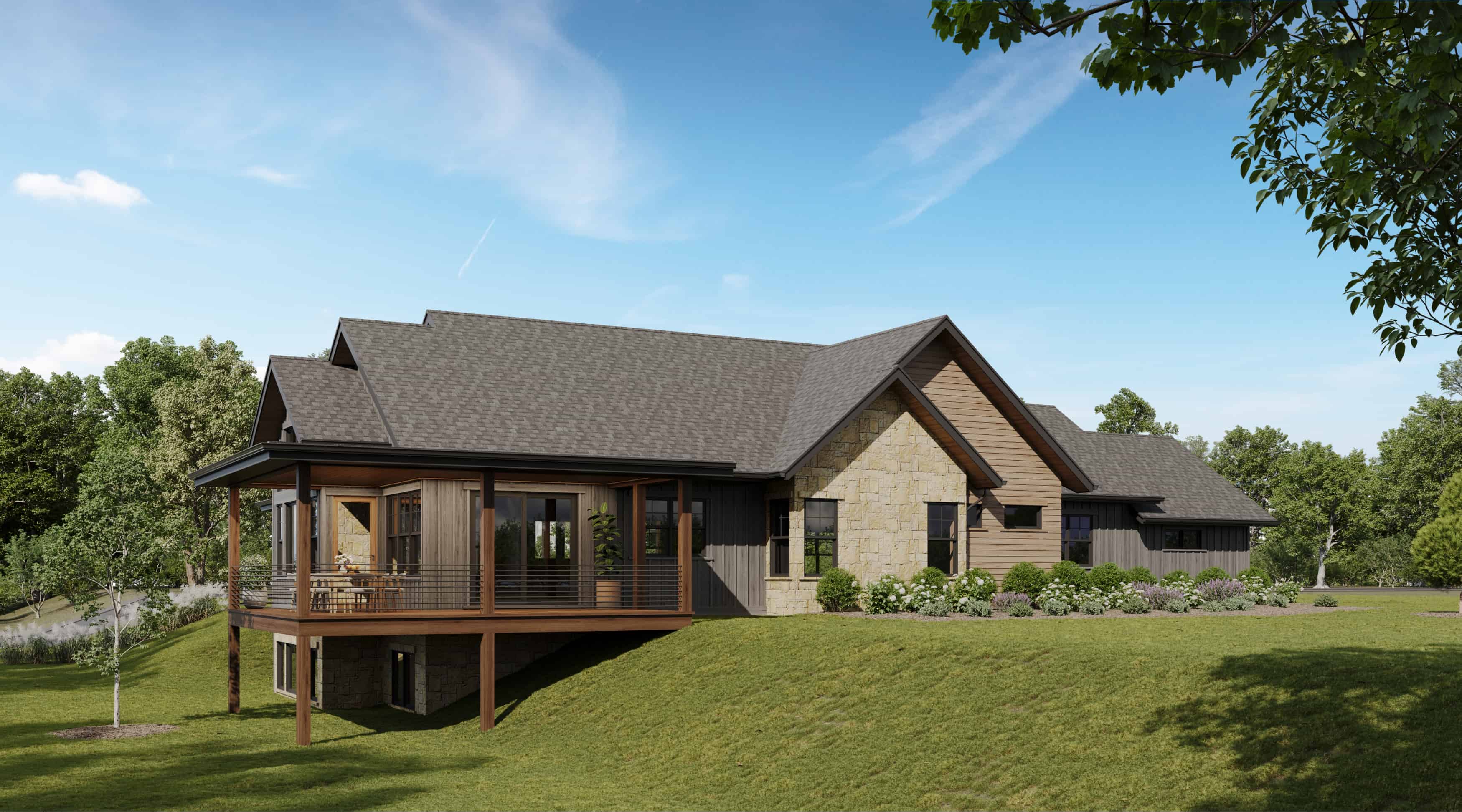 Home Plan Rear Elevation of this 2-Bedroom,2330 Sq Ft Plan -161-1213