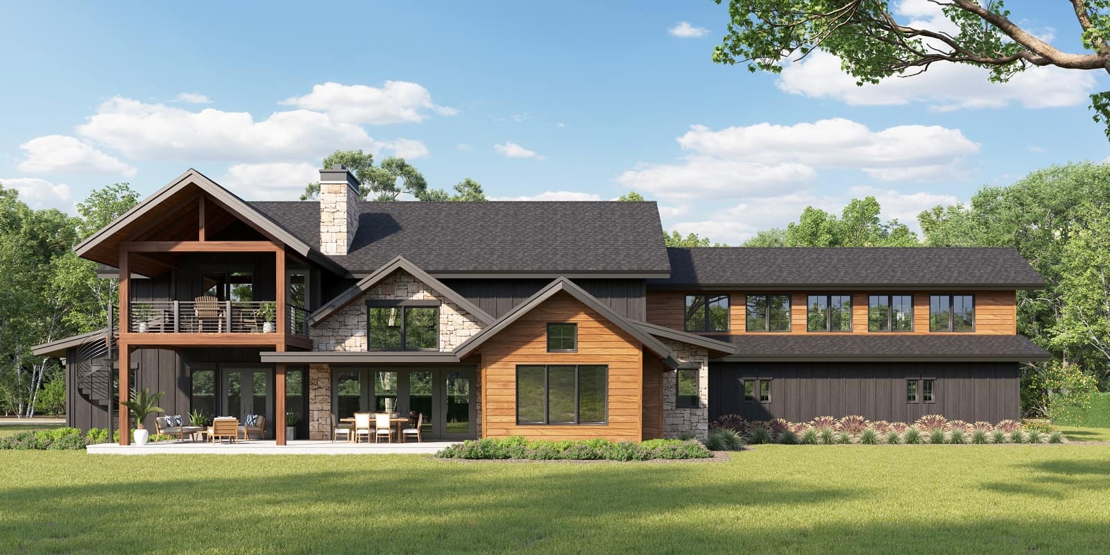 Rear View of this 5-Bedroom,5636 Sq Ft Plan -161-1218