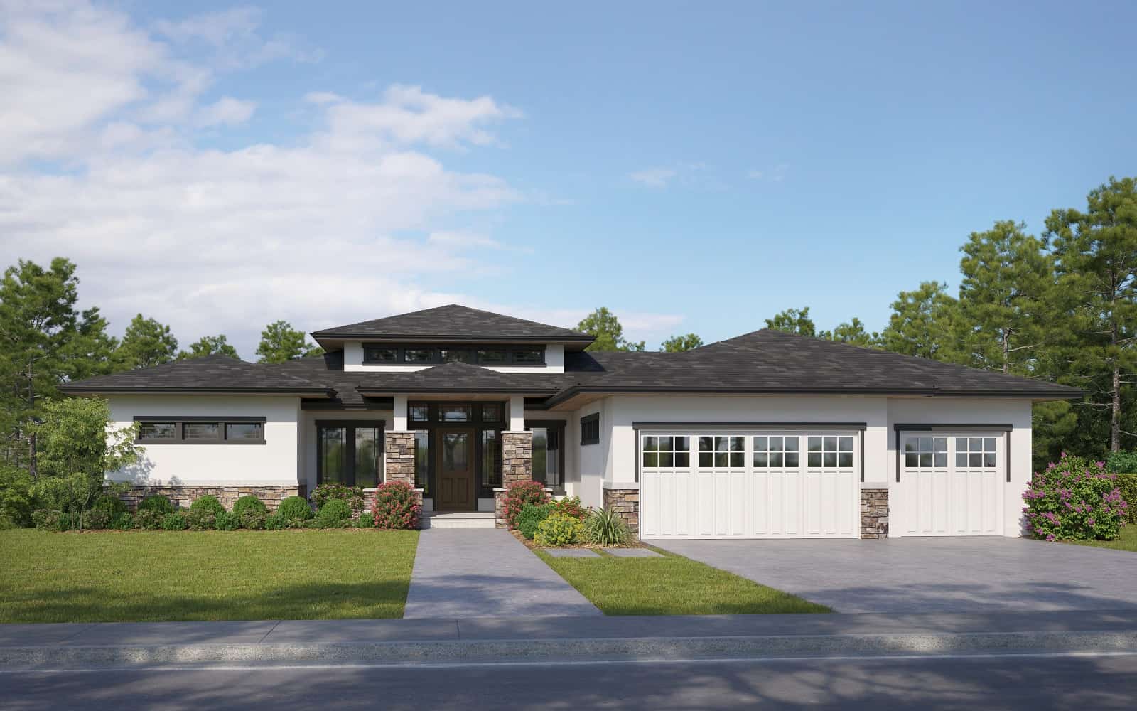 Front elevation of Traditional home (ThePlanCollection: House Plan #161-1219)