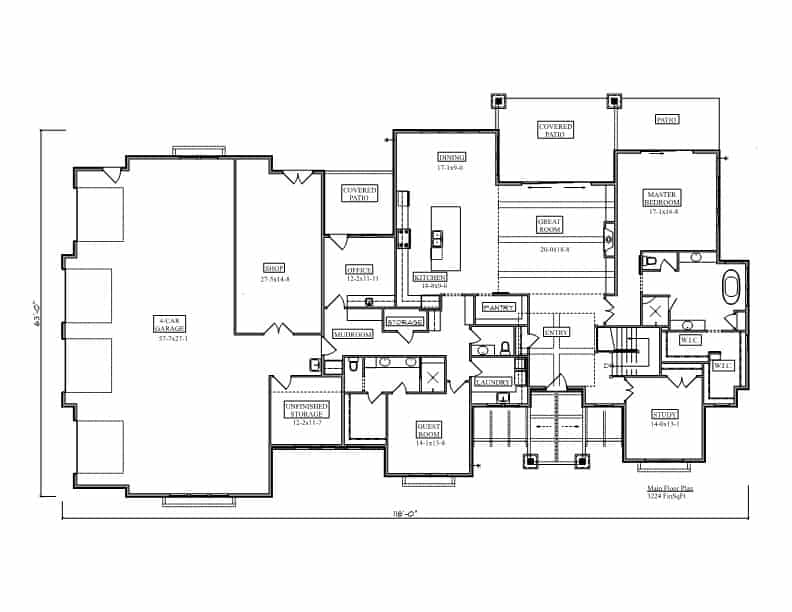 Main Level of Transitional Plan #161-1220