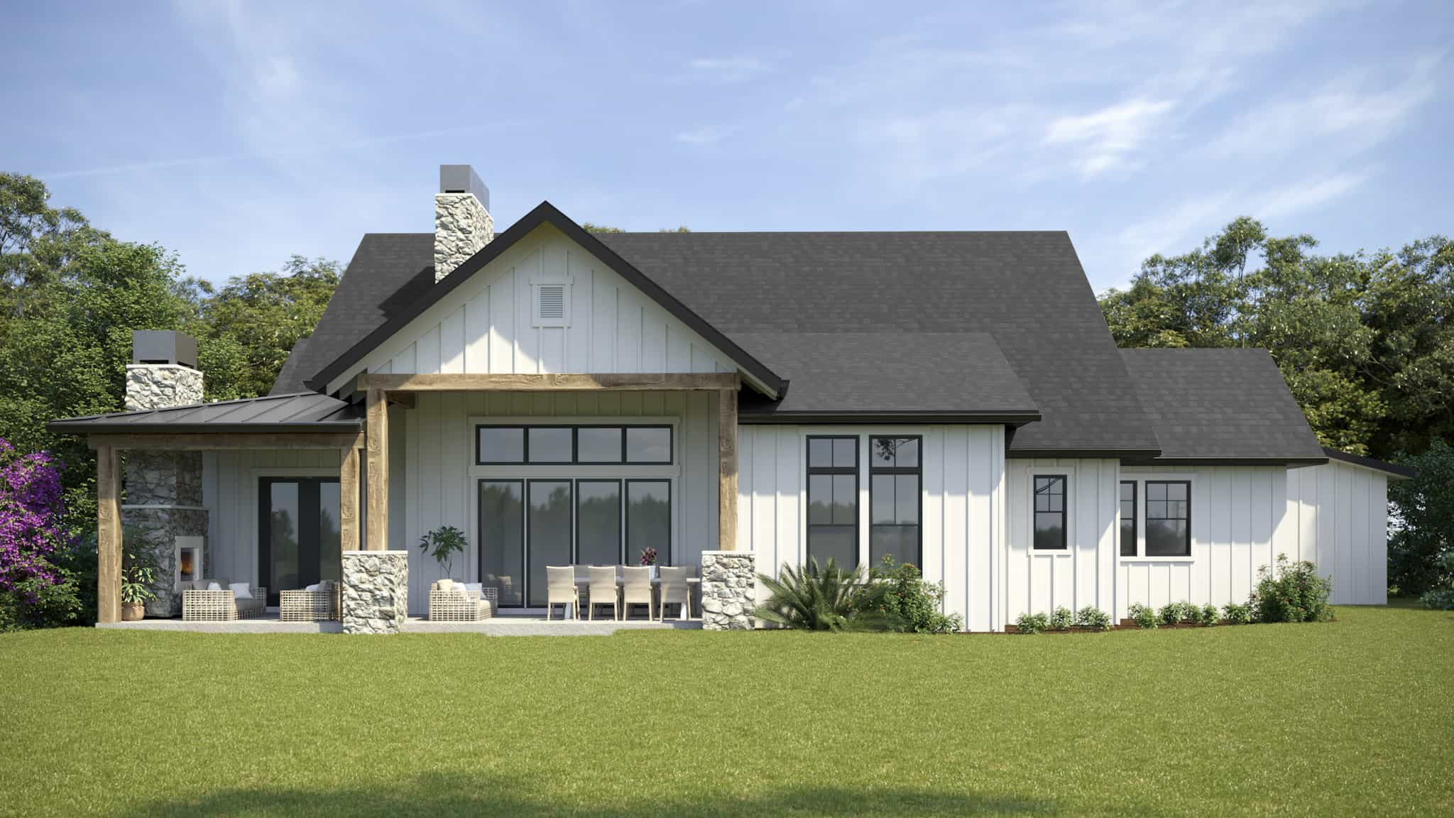 Rear View of this 3-Bedroom,2876 Sq Ft Plan -161-1229