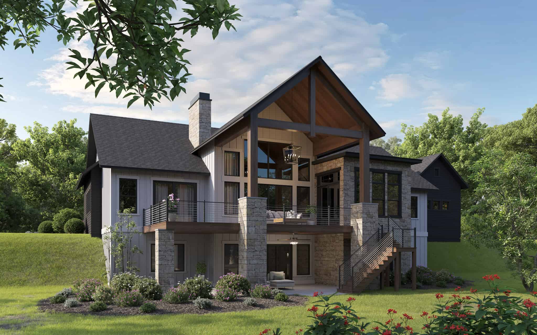 Rear View of this 2-Bedroom,2641 Sq Ft Plan -161-1232