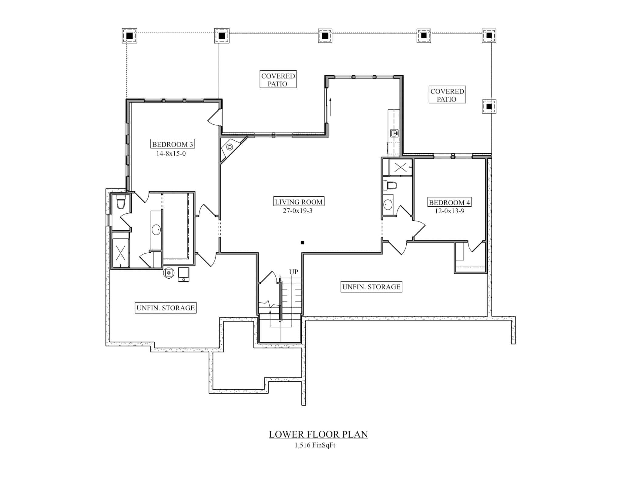 Basement of Contemporary Plan #161-1233