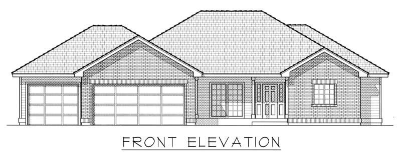 Home Plan Front Elevation of this 3-Bedroom,3057 Sq Ft Plan -162-1018