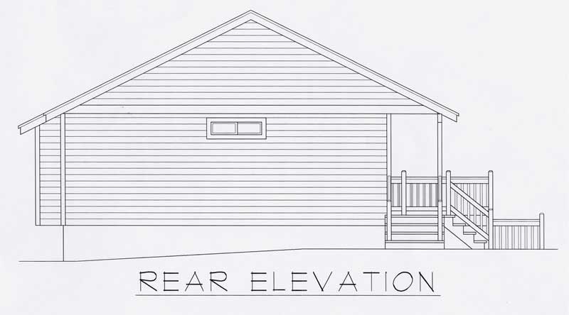 Home Plan Rear Elevation of this 4-Bedroom,2198 Sq Ft Plan -162-1030