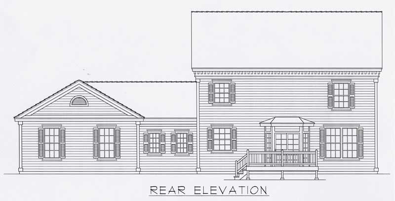 Home Plan Rear Elevation of this 3-Bedroom,2280 Sq Ft Plan -162-1051