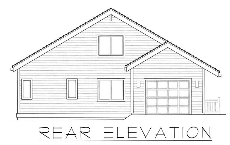 Home Plan Rear Elevation of this 3-Bedroom,2313 Sq Ft Plan -162-1052