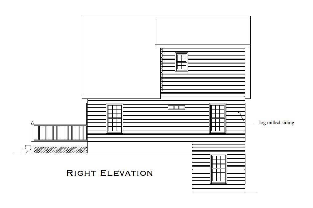 Home Plan Right Elevation of this 2-Bedroom,1053 Sq Ft Plan -163-1000