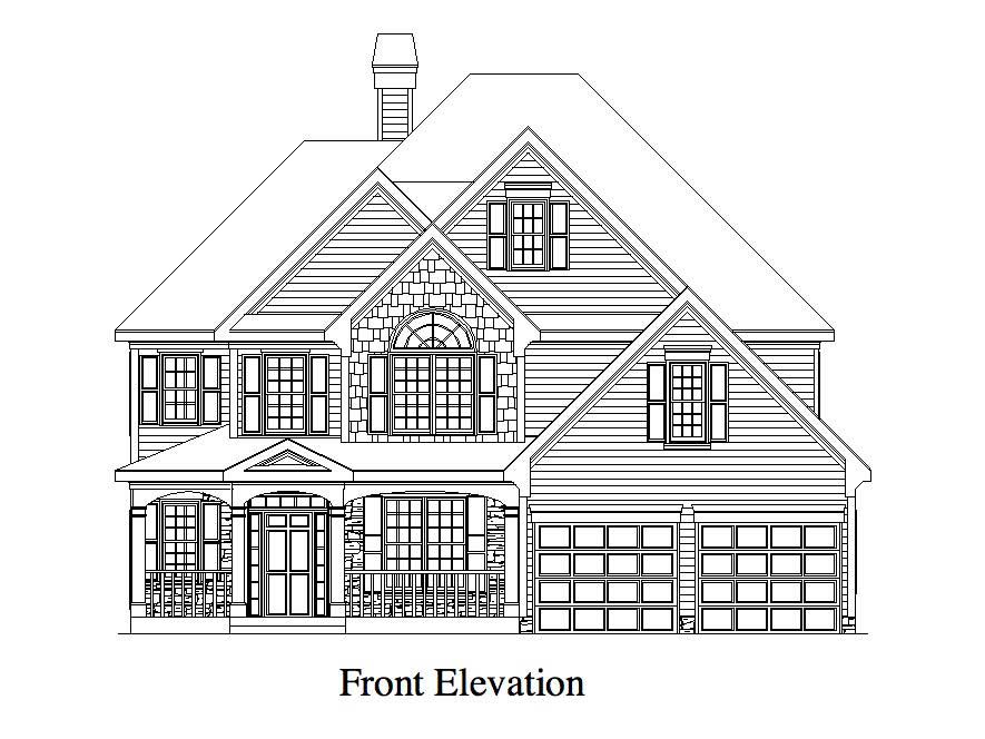 Home Plan Front Elevation of this 4-Bedroom,2757 Sq Ft Plan -163-1001