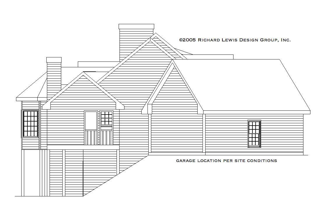 Home Plan Left Elevation of this 4-Bedroom,2924 Sq Ft Plan -163-1003
